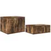Image de Vidaxl armoire de rangement 2 pcs chêne fumé 108 x 41 x 40 cm