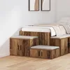 Image de Table de chevet - Bois massif récupéré - Vintage - 1 compartiment - 108x41x40 cm