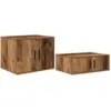 Image de Vidaxl armoire de rangement 2 pcs bois ancien 108 x 41 x 40 cm