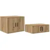 Image de Vidaxl armoire de rangement 2 pcs chêne artisanal 108 x 41 x 40 cm