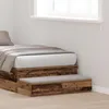 Image de Tiroirs de lit en bois ancien 100x365x165 cm en bois reconstitué