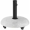Image de Base de parasol en béton - vidaXL - Gris clair pierre - 45x45x40 cm - 21 kg - Roulable - Utilisation en extérieur