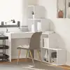 Image de Bureau D'angle Blanc 101,5 X 149,5 X 149,5 Cm Bois D'ingénierie Vidaxl