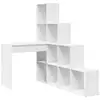 Image de Vidaxl bureau d'angle blanc bois d'ingénierie 101,5 x 149,5 x 149,5 cm
