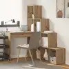 Image de Bureau D'angle Chêne Artisanal 101,5 X 149,5 X 149,5 Cm Vidaxl