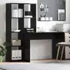 Image de Bureau Chêne Noir 138,5 X 55 X 143 Cm Bois D'ingénierie Vidaxl