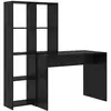 Image de Vidaxl bureau chêne noir bois d'ingénierie 138,5 x 55 x 143 cm