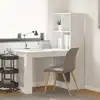 Image de Bureau Avec Étagère Blanc 122 X 67 X 145 Cm Bois D'ingénierie Vidaxl
