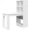 Image de Vidaxl bureau avec étagère blanc 122 x 67 x 145 cm bois d'ingénierie