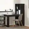 Image de Bureau Chêne Noir 122 X 67 X 145 Cm Bois D'ingénierie Vidaxl