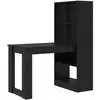 Image de Vidaxl bureau chêne noir 122 x 67 x 145 cm bois d'ingénierie