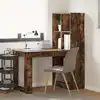 Image de Bureau Chêne Fumé 122 X 67 X 145 Cm Bois D'ingénierie Vidaxl