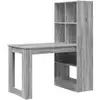 Image de Vidaxl bureau gris sonoma 122 x 67 x 145 cm bois d'ingénierie