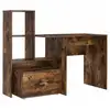 Image de Vidaxl bureau chêne fumé 131,5 x 50 x 106,5 cm bois d'ingénierie