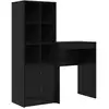Image de Vidaxl bureau avec tiroir avec étagère avec stockage 2 pcs chêne noir
