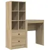 Image de Vidaxl bureau avec tiroir avec étagère 2 pcs chêne sonoma