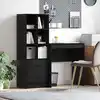 Image de Bureau Chêne Noir 115,5 X 40 X 127 Cm 2 Pc Vidaxl