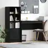 Image de Bureau Avec Tiroir Avec Étagère Avec Stockage 2 Pcs Chêne Noir Vidaxl