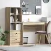Image de Bureau Avec Tiroir Avec Étagère 2 Pcs Chêne Sonoma Vidaxl