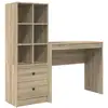 Image de Vidaxl bureau avec tiroir avec étagère 2 pcs chêne sonoma