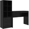 Image de Vidaxl bureau avec tiroir avec étagère avec stockage 2 pcs chêne noir