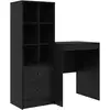 Image de Vidaxl bureau avec tiroir avec étagère avec stockage 2 pcs chêne noir