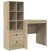 Image de Vidaxl bureau avec tiroir avec étagère 2 pcs chêne sonoma