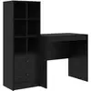 Image de Vidaxl bureau avec tiroir avec étagère avec stockage 2 pcs chêne noir