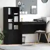 Image de Bureau Avec Tiroir 2 Pcs Chêne Noir Vidaxl