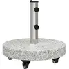 Image de Vidaxl pied de parasol 29,8kg gris granite et acier inoxydable rond