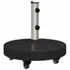 Image de Vidaxl pied de parasol 30kg noir granite et acier inoxydable rond