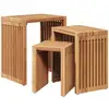 Image de Vidaxl table d'appoint de jardin 3 pcs marron 33 x 44,5 x 51 cm