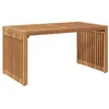 Image de Table dappoint de jardin en teck - vidaXL - 70x375x355 cm - Marron - Teck massif - Utilisation extérieure
