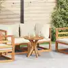 Image de Table D'appoint Marron 55 X 55 X 51 Cm Bois De Teck Massif Vidaxl