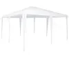 Image de Tente de fête pliable - vidaXL - 400x400x266 cm - Blanc - Polyéthylène et acier - Résistant aux UV - Résistant à leau