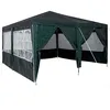 Image de Tente de fête - vidaXL - 400x400x270 cm - Vert et blanc - Polyester et acier - Anti-UV - Fermeture zippée - Pliante
