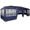 Image de Tente de fête pliante - vidaXL - 800x400x266 cm - Bleu et blanc - Polyester et acier - Anti-UV - Fermeture zippée