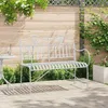 Image de Banc de jardin - VIDAXL - 1035 x 59 x 89 cm - Blanc antique - Acier anti-corrosion - 2 places