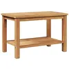 Image de Table basse en bois de teck - vidaXL - 70x40x45 cm - Marron - Rangement intégré - Design moderne - Bois de teck massif