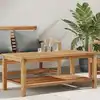 Image de Table Basse Marron 110 X 55 X 45 Cm Bois De Teck Massif Vidaxl