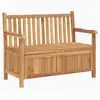 Image de Vidaxl banc de jardin avec porte 114 x 60 x 90 cm bois de teck massif
