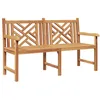 Image de Banc de jardin en teck massif - vidaXL - 150x60x90 cm - Marron - Résistant aux intempéries - Design rustique