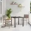 Image de Chaises Empilables De Jardin 2 Pcs Gris Et Marron Vidaxl