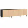 Image de Vidaxl meuble tv chêne noir 150 x 30 x 45 cm bois d'ingénierie