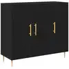 Image de Vidaxl buffet chêne noir 90 x 34 x 80 cm bois d'ingénierie