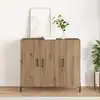 Image de Buffet Chêne Artisanal 90 X 34 X 80 Cm Bois D'ingénierie Vidaxl