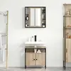 Image de Ensemble De Mobilier De Salle De Bain Avec Étagère 2 Pcs Marron Vidaxl