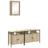 Image de Vidaxl ensemble de mobilier de salle de bain 3 pc marron