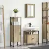 Image de Ensemble De Mobilier De Salle De Bain Avec Étagère 3 Pcs Marron Vidaxl