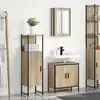 Image de Ensemble De Mobilier De Salle De Bain Avec Étagère 3 Pcs Marron Vidaxl